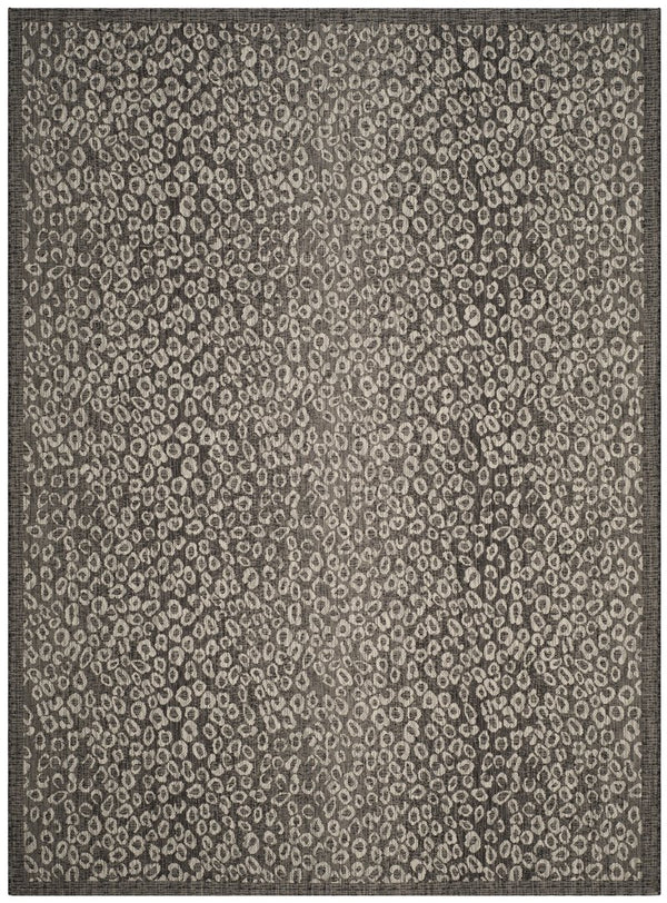 Safavieh Courtyard Stylish Area Rug For Indoors And Outdoors - Elegant Design With Animal Print Charm Black ,Light Grey 88% Polypropylene,12% Polyester Cy8659-37621-5