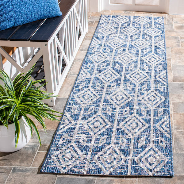Safavieh Courtyard Santorini Geometric Area Rug – Stylish Tribal Pattern For Indoor & Outdoor Spaces Black ,Grey 85.4% Polypropylene,10.4% Polyester,4.2% Latex Cy8662-37621-28