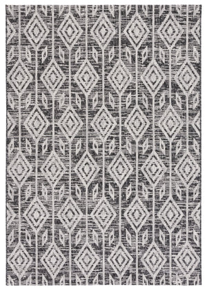 Safavieh Courtyard Santorini Geometric Area Rug – Stylish Tribal Pattern For Indoor & Outdoor Spaces Black ,Grey 85.4% Polypropylene,10.4% Polyester,4.2% Latex Cy8662-37621-28