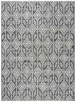 Safavieh Courtyard Santorini Geometric Area Rug – Stylish Tribal Pattern For Indoor & Outdoor Spaces Black ,Grey 85.4% Polypropylene,10.4% Polyester,4.2% Latex Cy8662-37621-28