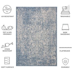 Safavieh Courtyard Power Loomed Area Rug - Elegant Navy And Grey Design For Indoor & Outdoor Spaces Navy ,Grey 88% Polypropylene,12% Polyester Cy8671-368-212