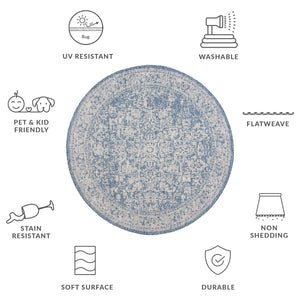 Safavieh Courtyard Power Loomed Area Rug - Elegant Navy And Grey Design For Indoor & Outdoor Spaces Navy ,Grey 88% Polypropylene,12% Polyester Cy8671-368-212