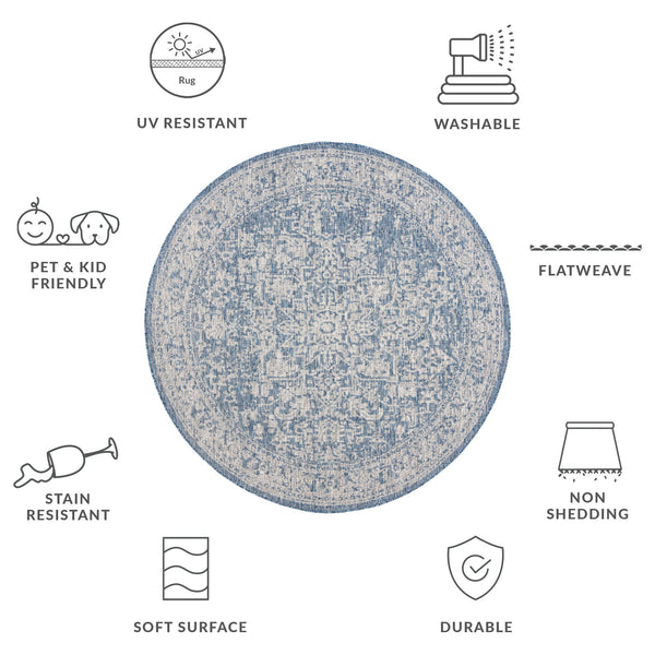 Safavieh Courtyard Power Loomed Area Rug - Elegant Navy And Grey Design For Indoor & Outdoor Spaces Navy ,Grey 88% Polypropylene,12% Polyester Cy8671-368-212