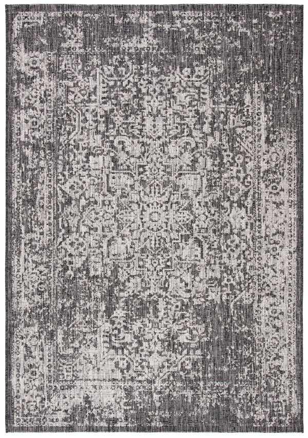 Safavieh Courtyard Power Loomed Area Rug - Elegant Navy And Grey Design For Indoor & Outdoor Spaces Navy ,Grey 88% Polypropylene,12% Polyester Cy8671-368-212