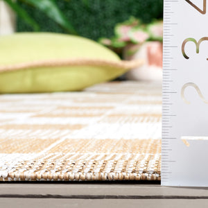 Safavieh Courtyard 8676 Power Loomed Indoor / Outdoor Rug Natural / Beige 9' x 12'