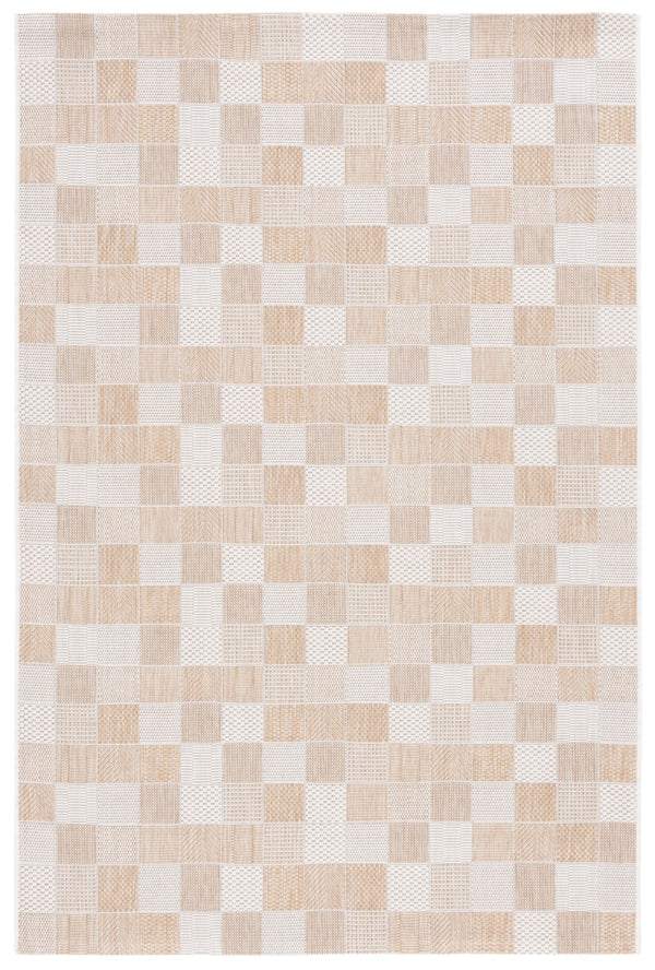 Safavieh Courtyard 8676 Power Loomed Indoor / Outdoor Rug Natural / Beige 9' x 12'