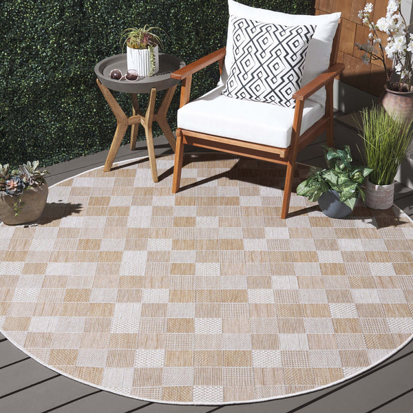 Safavieh Courtyard Elegant Modern Area Rug For Indoor/Outdoor Spaces – Durable, Chic, And Oeko-tex Certified Grey ,Dark Grey 88% Polypropylene,12% Polyester Cy8676-55312-4