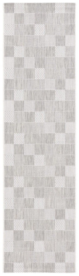 Safavieh Courtyard 8676 Power Loomed Indoor / Outdoor Rug Grey / Dark Grey 2'-2" x 8'