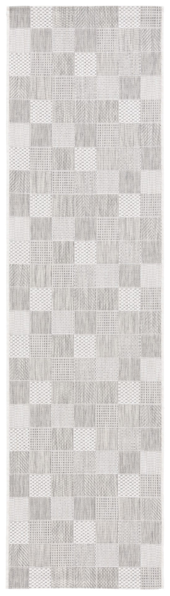 Safavieh Courtyard 8676 Power Loomed Indoor / Outdoor Rug Grey / Dark Grey 2'-2" x 8'