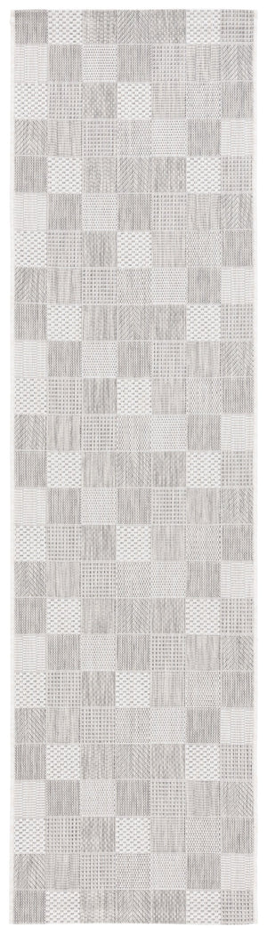 Safavieh Courtyard Elegant Modern Area Rug For Indoor/Outdoor Spaces – Durable, Chic, And Oeko-tex Certified Grey ,Dark Grey 88% Polypropylene,12% Polyester Cy8676-55312-4