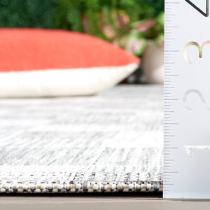 Safavieh Courtyard Elegant Modern Area Rug For Indoor/Outdoor Spaces – Durable, Chic, And Oeko-tex Certified Grey ,Dark Grey 88% Polypropylene,12% Polyester Cy8676-55312-4