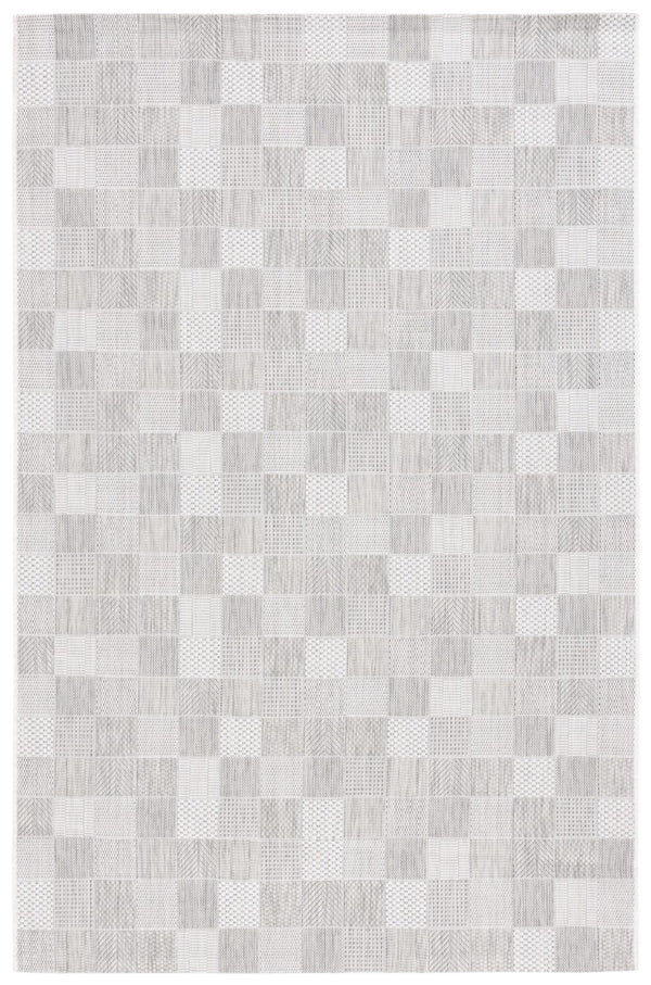 Safavieh Courtyard 8676 Power Loomed Indoor / Outdoor Rug Grey / Dark Grey 5'-3" x 7'-6"