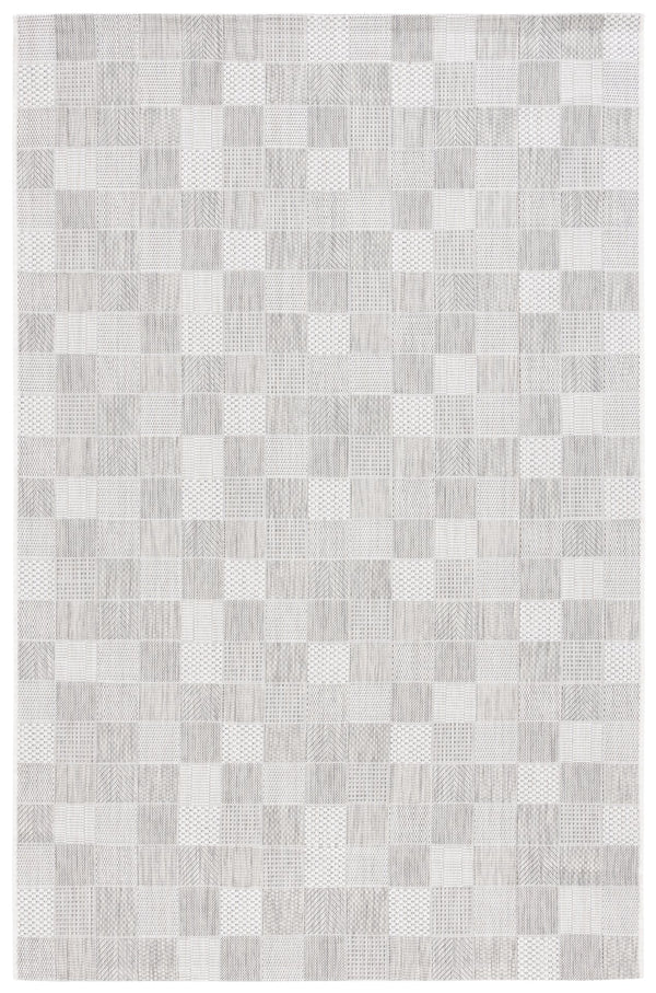 Safavieh Courtyard Elegant Modern Area Rug For Indoor/Outdoor Spaces – Durable, Chic, And Oeko-tex Certified Grey ,Dark Grey 88% Polypropylene,12% Polyester Cy8676-55312-4