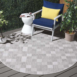 Safavieh Courtyard Elegant Modern Area Rug For Indoor/Outdoor Spaces – Durable, Chic, And Oeko-tex Certified Grey ,Dark Grey 88% Polypropylene,12% Polyester Cy8676-55312-4