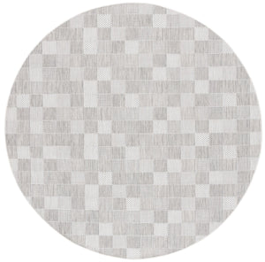 Safavieh Courtyard Elegant Modern Area Rug For Indoor/Outdoor Spaces – Durable, Chic, And Oeko-tex Certified Grey ,Dark Grey 88% Polypropylene,12% Polyester Cy8676-55312-4