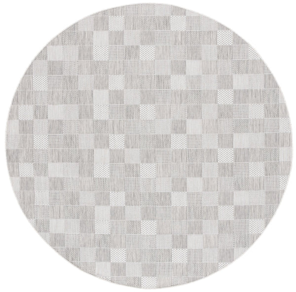 Safavieh Courtyard Elegant Modern Area Rug For Indoor/Outdoor Spaces – Durable, Chic, And Oeko-tex Certified Grey ,Dark Grey 88% Polypropylene,12% Polyester Cy8676-55312-4