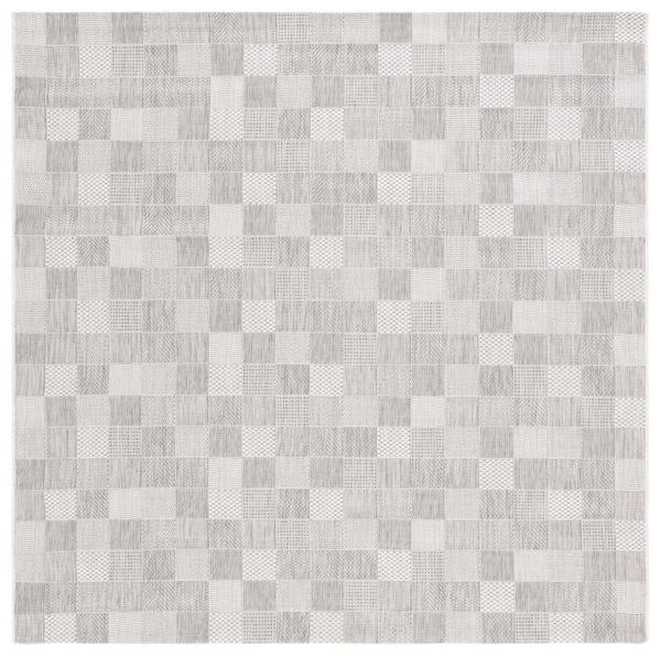 Safavieh Courtyard 8676 Power Loomed Indoor / Outdoor Rug Grey / Dark Grey 6'-7" x 6'-7" Square
