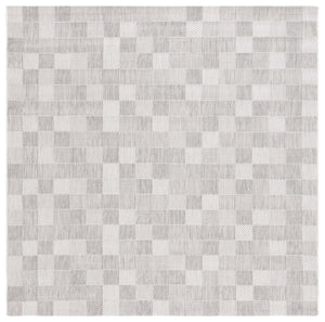 Safavieh Courtyard Elegant Modern Area Rug For Indoor/Outdoor Spaces – Durable, Chic, And Oeko-tex Certified Grey ,Dark Grey 88% Polypropylene,12% Polyester Cy8676-55312-4