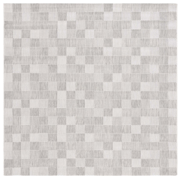 Safavieh Courtyard Elegant Modern Area Rug For Indoor/Outdoor Spaces – Durable, Chic, And Oeko-tex Certified Grey ,Dark Grey 88% Polypropylene,12% Polyester Cy8676-55312-4