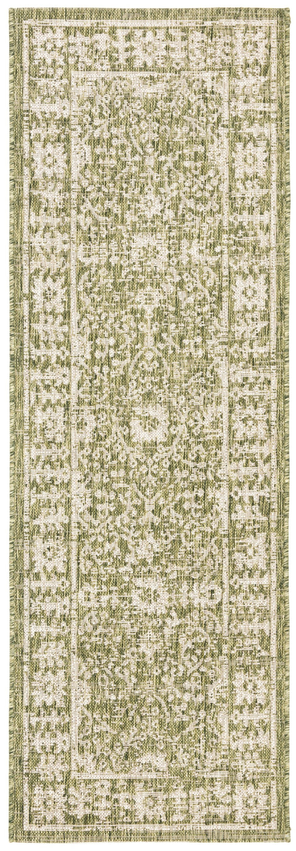 Safavieh Courtyard Indoor/Outdoor Area Rug - Elegant Eco-friendly Design For Versatile Home Décor Spaces Green ,Beige 88% Polypropylene,12% Polyester Cy8678-379-4