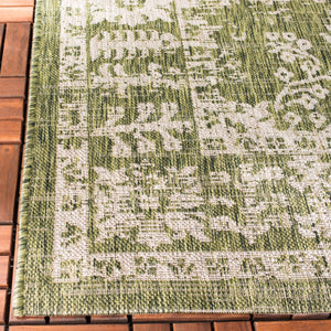 Safavieh Courtyard Indoor/Outdoor Area Rug - Elegant Eco-friendly Design For Versatile Home Décor Spaces Green ,Beige 88% Polypropylene,12% Polyester Cy8678-379-4