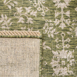 Safavieh Courtyard Indoor/Outdoor Area Rug - Elegant Eco-friendly Design For Versatile Home Décor Spaces Green ,Beige 88% Polypropylene,12% Polyester Cy8678-379-4