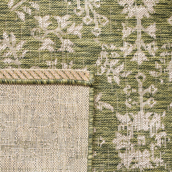 Safavieh Courtyard Indoor/Outdoor Area Rug - Elegant Eco-friendly Design For Versatile Home Décor Spaces Green ,Beige 88% Polypropylene,12% Polyester Cy8678-379-4