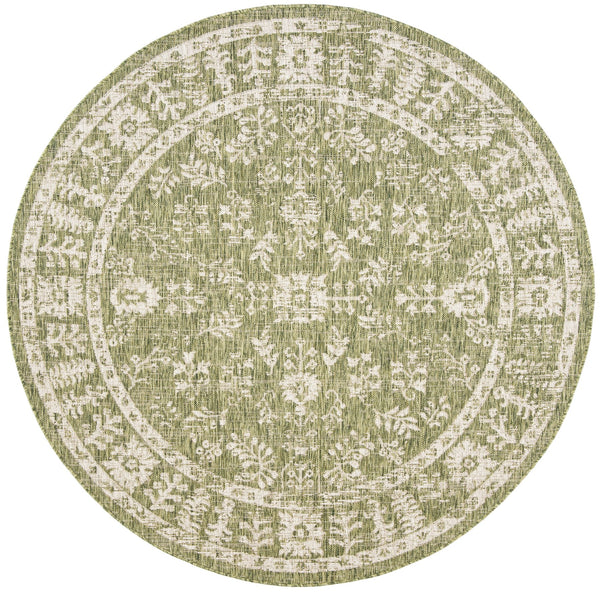 Safavieh Courtyard Indoor/Outdoor Area Rug - Elegant Eco-friendly Design For Versatile Home Décor Spaces Green ,Beige 88% Polypropylene,12% Polyester Cy8678-379-4