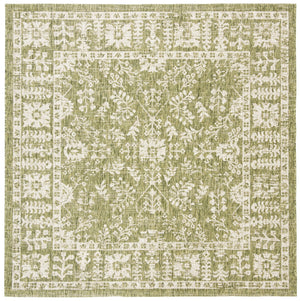 Safavieh Courtyard Indoor/Outdoor Area Rug - Elegant Eco-friendly Design For Versatile Home Décor Spaces Green ,Beige 88% Polypropylene,12% Polyester Cy8678-379-4