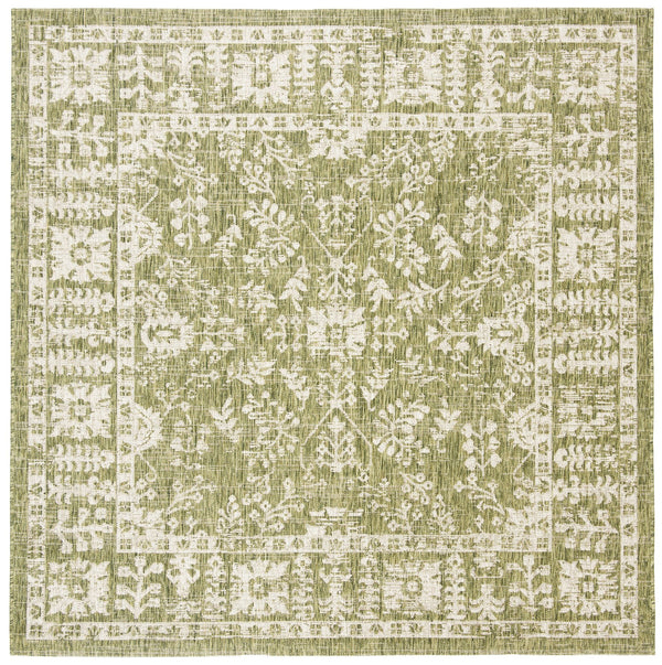 Safavieh Courtyard Indoor/Outdoor Area Rug - Elegant Eco-friendly Design For Versatile Home Décor Spaces Green ,Beige 88% Polypropylene,12% Polyester Cy8678-379-4