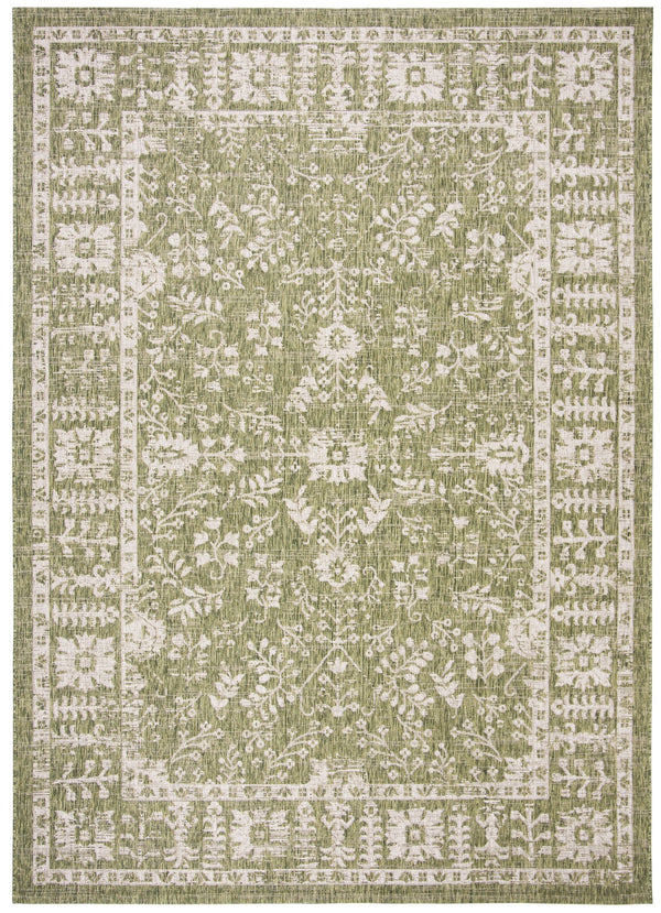 Safavieh Courtyard Indoor/Outdoor Area Rug - Elegant Eco-friendly Design For Versatile Home Décor Spaces Green ,Beige 88% Polypropylene,12% Polyester Cy8678-379-4