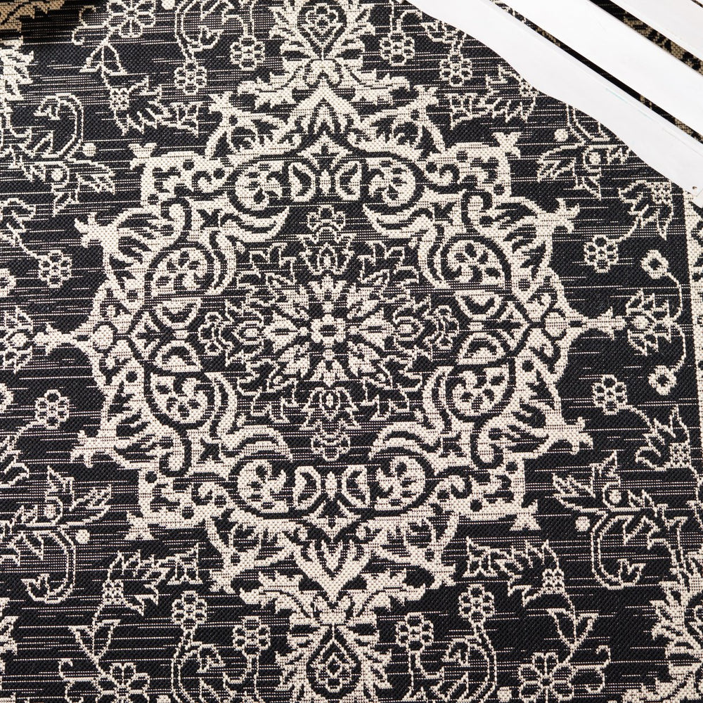 Safavieh Courtyard Exquisite Small Rectangle Area Rug In Grey And Navy, Timeless Elegance For Any Space Grey ,Navy 88% Polypropylene,12% Polyester Cy8679-36812-5