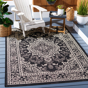 Safavieh Courtyard Exquisite Small Rectangle Area Rug In Grey And Navy, Timeless Elegance For Any Space Grey ,Navy 88% Polypropylene,12% Polyester Cy8679-36812-5