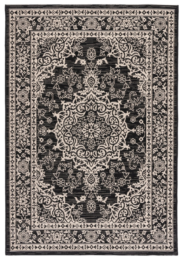 Safavieh Courtyard Exquisite Small Rectangle Area Rug In Grey And Navy, Timeless Elegance For Any Space Grey ,Navy 88% Polypropylene,12% Polyester Cy8679-36812-5