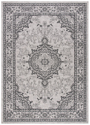 Safavieh Courtyard Exquisite Small Rectangle Area Rug In Grey And Navy, Timeless Elegance For Any Space Grey ,Navy 88% Polypropylene,12% Polyester Cy8679-36812-5