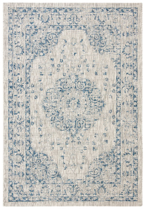 Safavieh Courtyard Exquisite Small Rectangle Area Rug In Grey And Navy, Timeless Elegance For Any Space Grey ,Navy 88% Polypropylene,12% Polyester Cy8679-36812-5