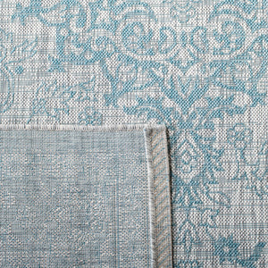 Safavieh Courtyard Exquisite Small Rectangle Area Rug In Grey And Navy, Timeless Elegance For Any Space Grey ,Navy 88% Polypropylene,12% Polyester Cy8679-36812-5