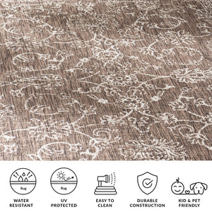 Safavieh Courtyard Exquisite Area Rug - Timeless Elegance In Aqua And Navy For Indoor Or Outdoor Spaces Black ,Ivory 88% Polypropylene,12% Polyester Cy8680-36621-27