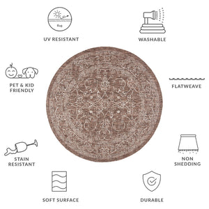 Safavieh Courtyard Coastal Area Rug - Power Loomed Design For Modern Elegance In Any Living Space Turquoise 88% Polypropylene,12% Polyester Cy8680-37221-6rr