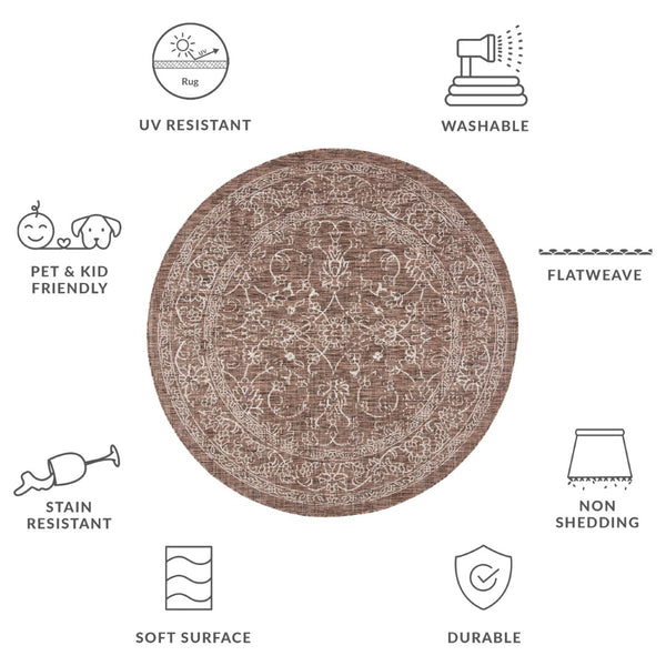 Safavieh Courtyard Coastal Area Rug - Power Loomed Design For Modern Elegance In Any Living Space Turquoise 88% Polypropylene,12% Polyester Cy8680-37221-6rr