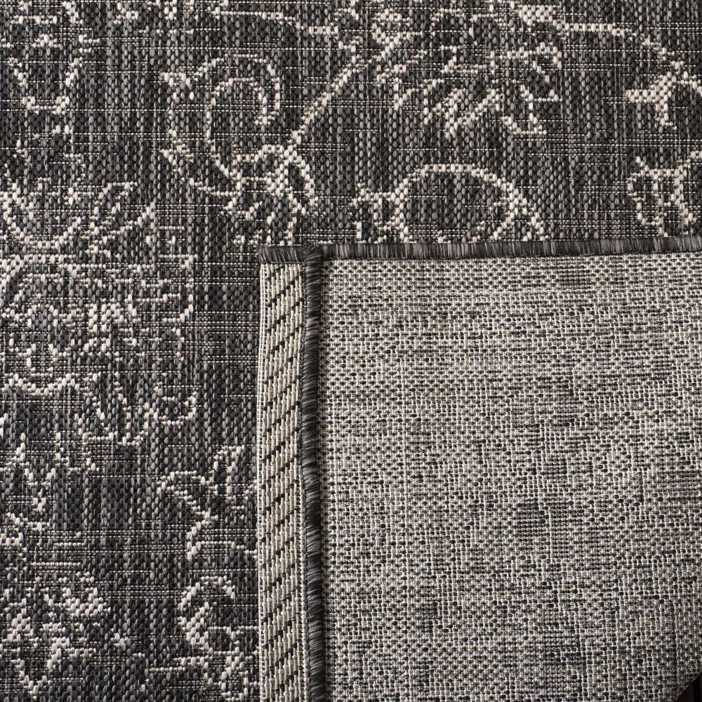 Safavieh Courtyard Exquisite Area Rug - Timeless Elegance In Aqua And Navy For Indoor Or Outdoor Spaces Black ,Ivory 88% Polypropylene,12% Polyester Cy8680-36621-27