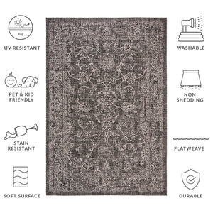 Safavieh Courtyard Coastal Area Rug - Power Loomed Design For Modern Elegance In Any Living Space Turquoise 88% Polypropylene,12% Polyester Cy8680-37221-6rr