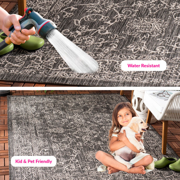 Safavieh Courtyard Coastal Area Rug - Power Loomed Design For Modern Elegance In Any Living Space Turquoise 88% Polypropylene,12% Polyester Cy8680-37221-6rr