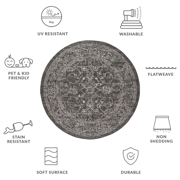 Safavieh Courtyard Coastal Area Rug - Power Loomed Design For Modern Elegance In Any Living Space Turquoise 88% Polypropylene,12% Polyester Cy8680-37221-6rr