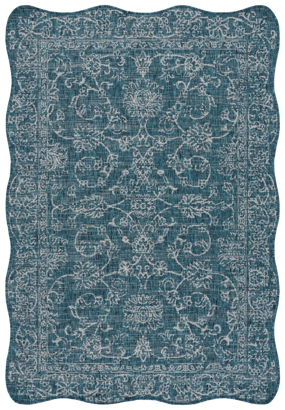 Safavieh Courtyard Coastal Charm Area Rug - Serene Seaside Style For Living Room Or Bedroom Decor Turquoise 88% Polypropylene,12% Polyester Cy8680-37221-5sc