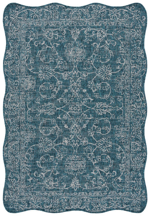 Safavieh Courtyard Coastal Charm Area Rug - Serene Seaside Style For Living Room Or Bedroom Decor Turquoise 88% Polypropylene,12% Polyester Cy8680-37221-5sc