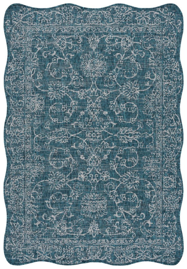 Safavieh Courtyard Coastal Charm Area Rug - Serene Seaside Style For Living Room Or Bedroom Decor Turquoise 88% Polypropylene,12% Polyester Cy8680-37221-5sc