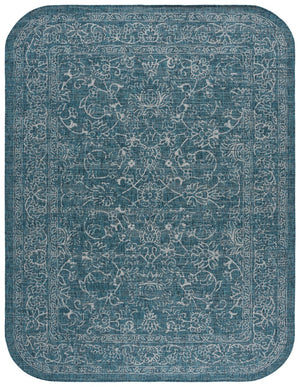 Safavieh Courtyard Coastal Charm Area Rug - Serene Seaside Style For Living Room Or Bedroom Decor Turquoise 88% Polypropylene,12% Polyester Cy8680-37221-8rr