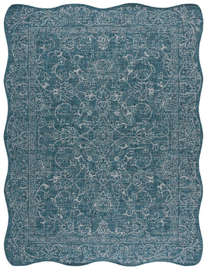Safavieh Courtyard Coastal Charm Area Rug - Serene Seaside Style For Living Room Or Bedroom Decor Turquoise 88% Polypropylene,12% Polyester Cy8680-37221-8sc