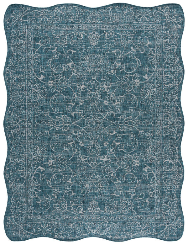 Safavieh Courtyard Coastal Charm Area Rug - Serene Seaside Style For Living Room Or Bedroom Decor Turquoise 88% Polypropylene,12% Polyester Cy8680-37221-8sc
